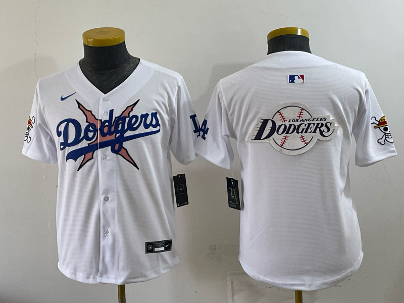 youth Los Angeles Dodgers blank white 2026 Nike MLB Jersey 0712206->youth mlb jersey->Youth Jersey